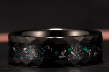 "SCORPION" Tungsten Carbide Steel Black Ring