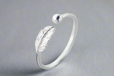 "BOTANICA" 925 Sterling Silver Pinkie Stacking Ring - Couple Jewels