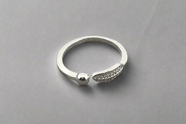 "BOTANICA" 925 Sterling Silver Pinkie Stacking Ring - Couple Jewels