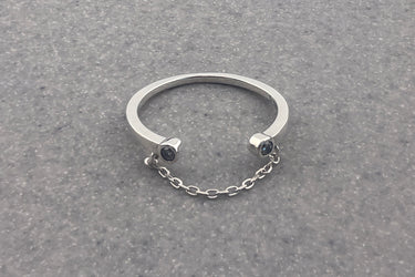"TASSEL" 925 Sterling Silver Adjustable Stacking Ring