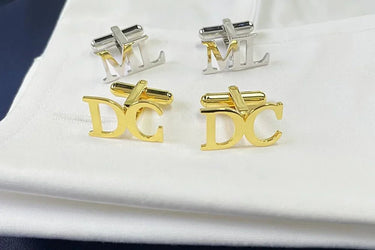 Custom Initials Mens Shirt Cufflinks "Personalised" - Couple Jewels