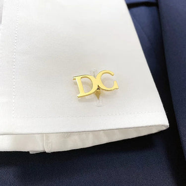 Custom Initials Mens Shirt Cufflinks "Personalised" - Couple Jewels