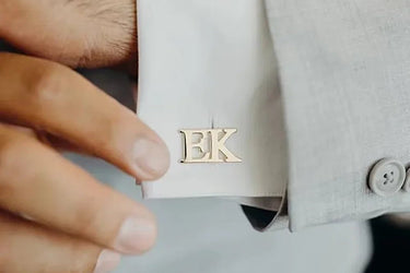 Custom Initials Mens Shirt Cufflinks "Personalised" - Couple Jewels