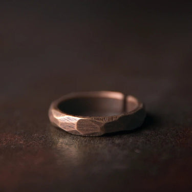 "ELITE" Hand Carved Solid Pure Copper Healing Ring - Couple Jewels
