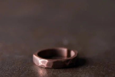 "ELITE" Hand Carved Solid Pure Copper Healing Ring - Couple Jewels