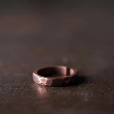 "ELITE" Hand Carved Solid Pure Copper Healing Ring - Couple Jewels