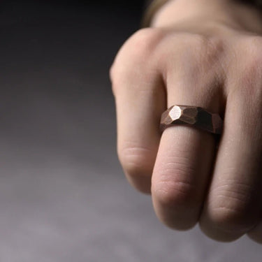 "ELITE" Hand Carved Solid Pure Copper Healing Ring - Couple Jewels