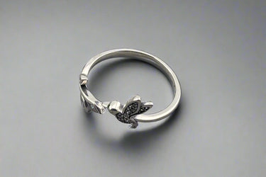 "HUMMINGBIRD" 925 Sterling Silver Adjustable Ring - Couple Jewels