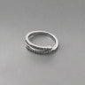 "SECURE" 925 Sterling Silver Adjustable Cross Over Ring - Couple Jewels