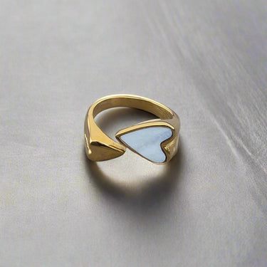 "SHELL" 18ct Gold Plated Adjustable Stacking Ring - Couple Jewels