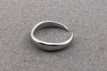 "SPRING TIDE" 925 Sterling Silver Adjustable Stacking Ring