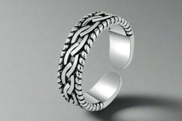 "UNITY" 925 Sterling Silver Adjustable Mens Ring - Couple Jewels