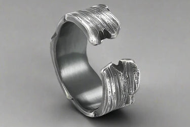 "VINTAGE" 925 Silver Plated Adjustable Ring - Couple Jewels